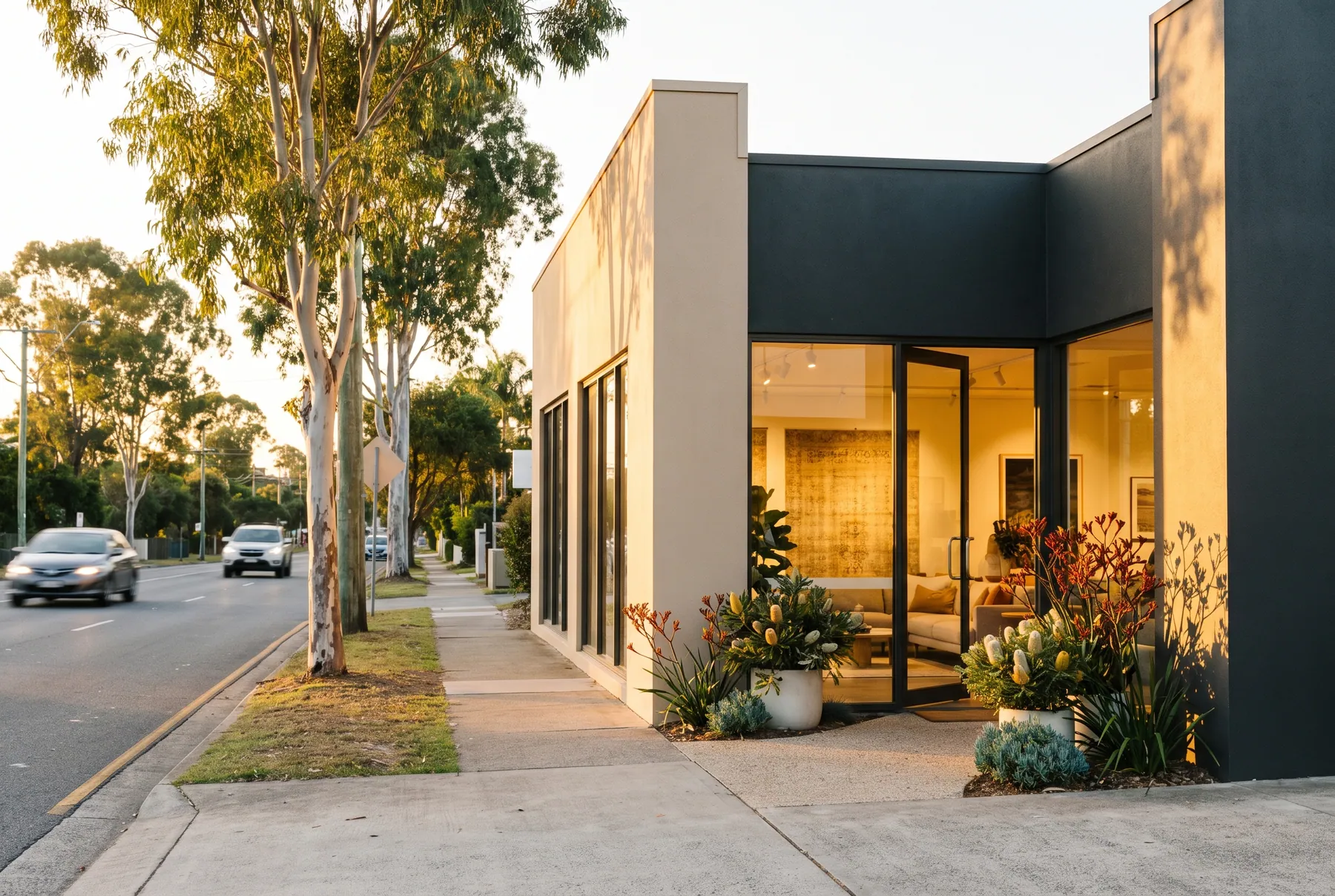 The Modern Rugs & Furniture shopfront on Logan Road, Underwood